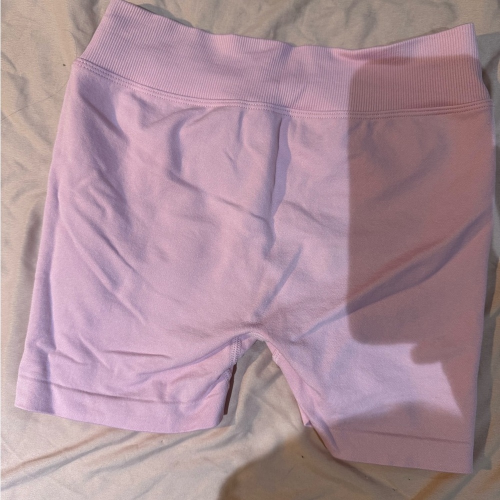 Light Blush Ribbed Bike Shorts